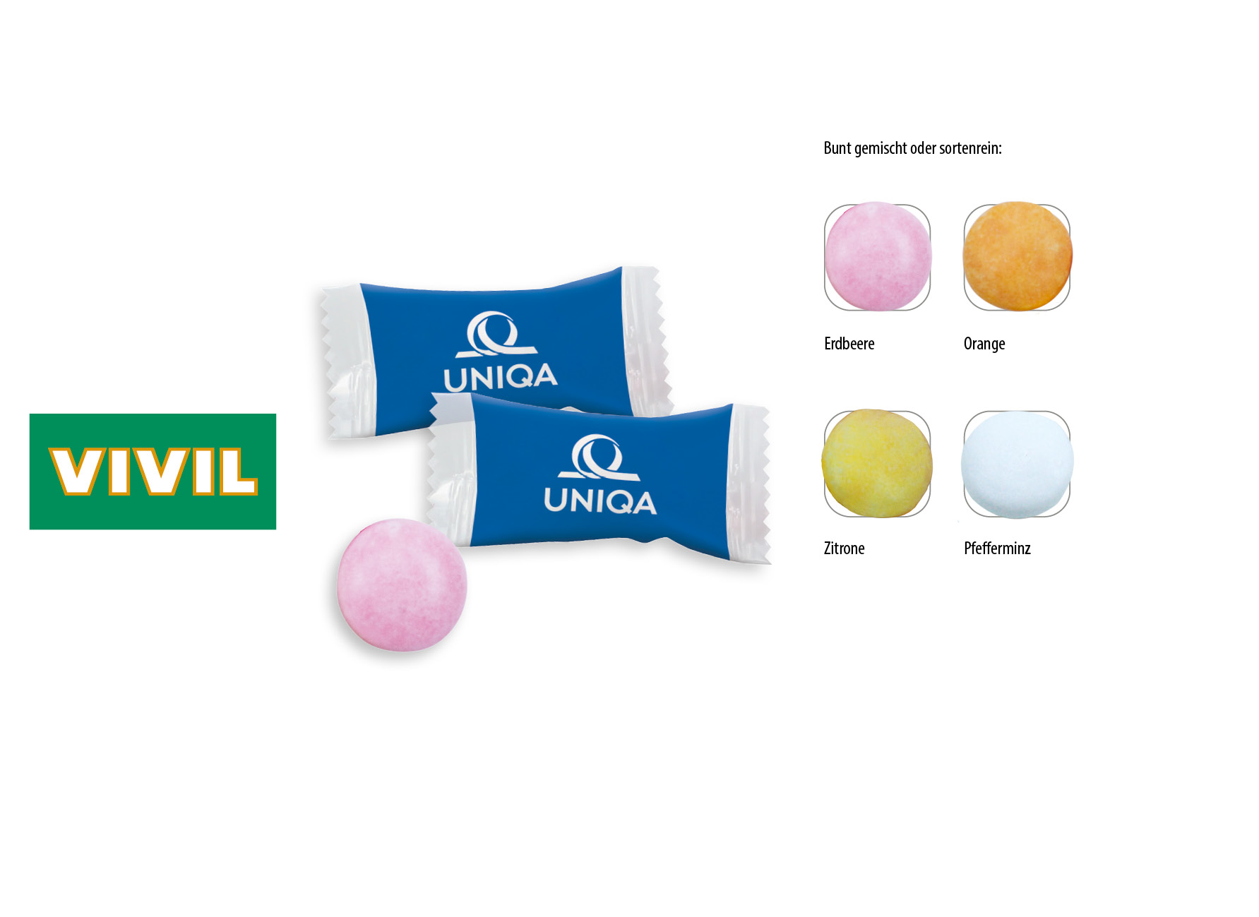 VIVIL Kaudragee Flowpack, Inhalt: VIVIL Kaudragee Pfefferminz