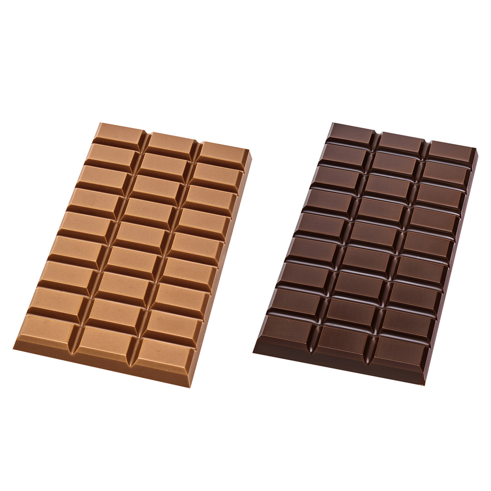 Schokolade 100 g Tafel im Karton, Inhalt: Callebaut Vollmilch Schokolade Kalender