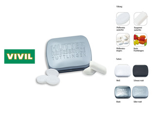 Klapp-Dose-59 geprägt, Inhalt: VIVIL Extra Strong, zuckerfrei (Dose)