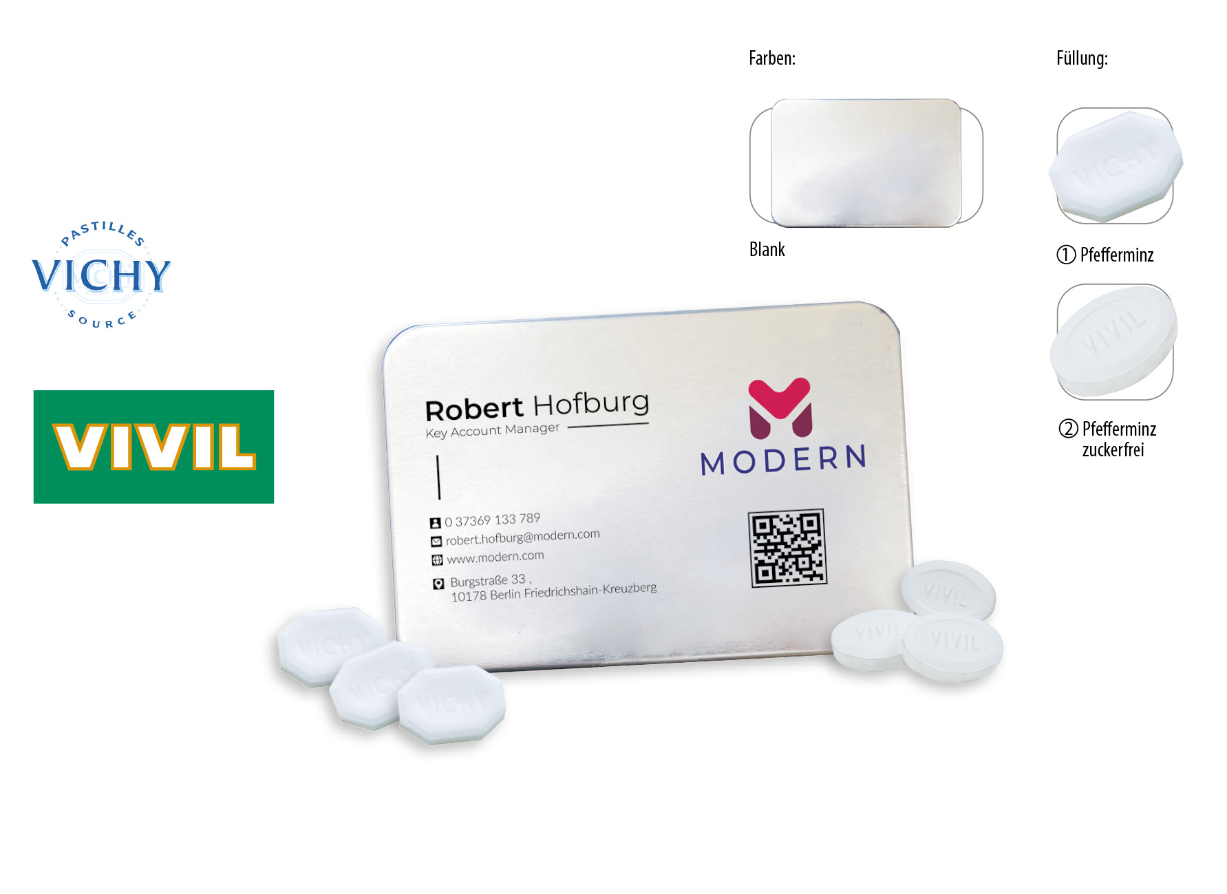 Visitbox, Inhalt: Pastille de Vichy (Dose)