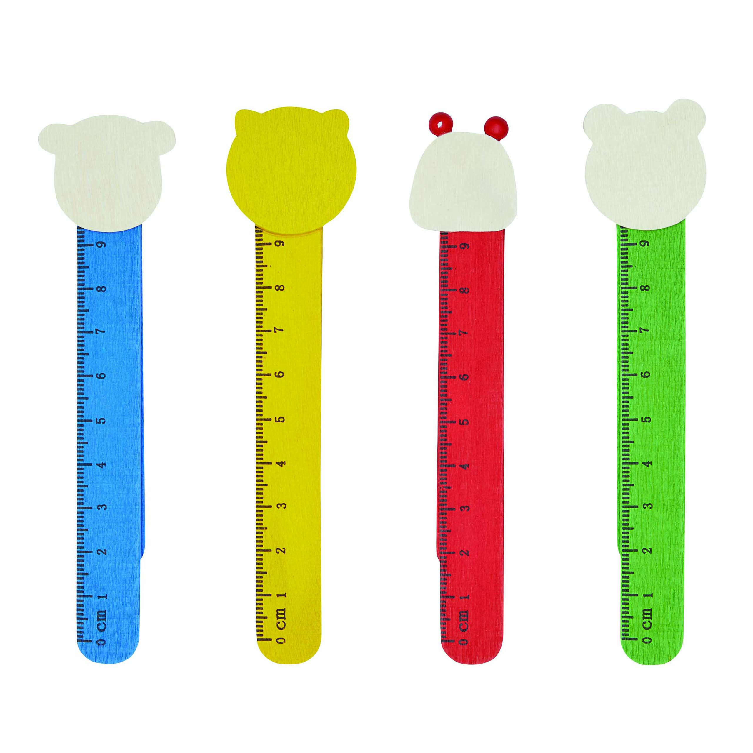 Holz-Lesezeichen FUNNY ANIMALS, 4-fach sortiert, Preis pro Stück 56-0501070