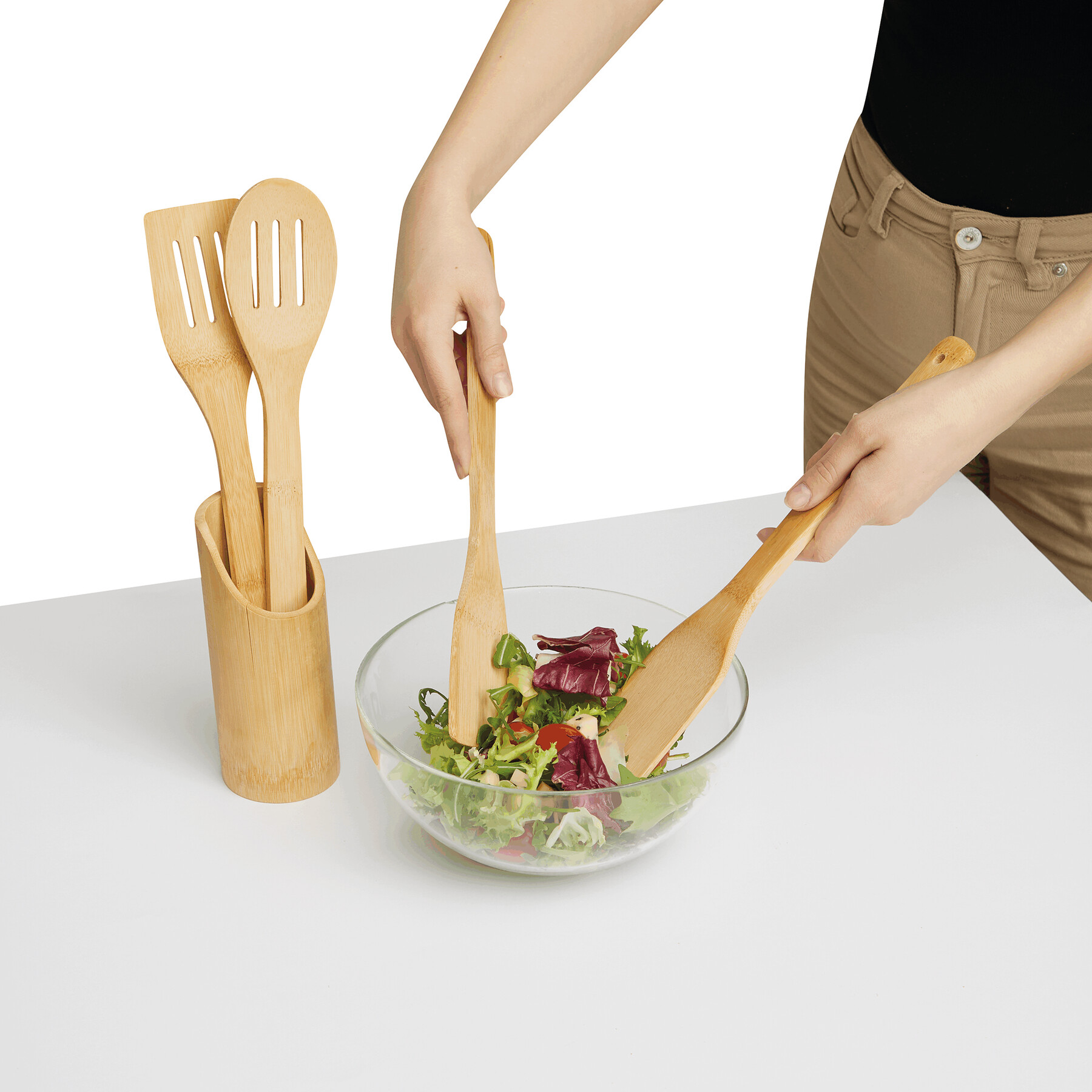 Kochlöffel-Set COOKING TIME, braun