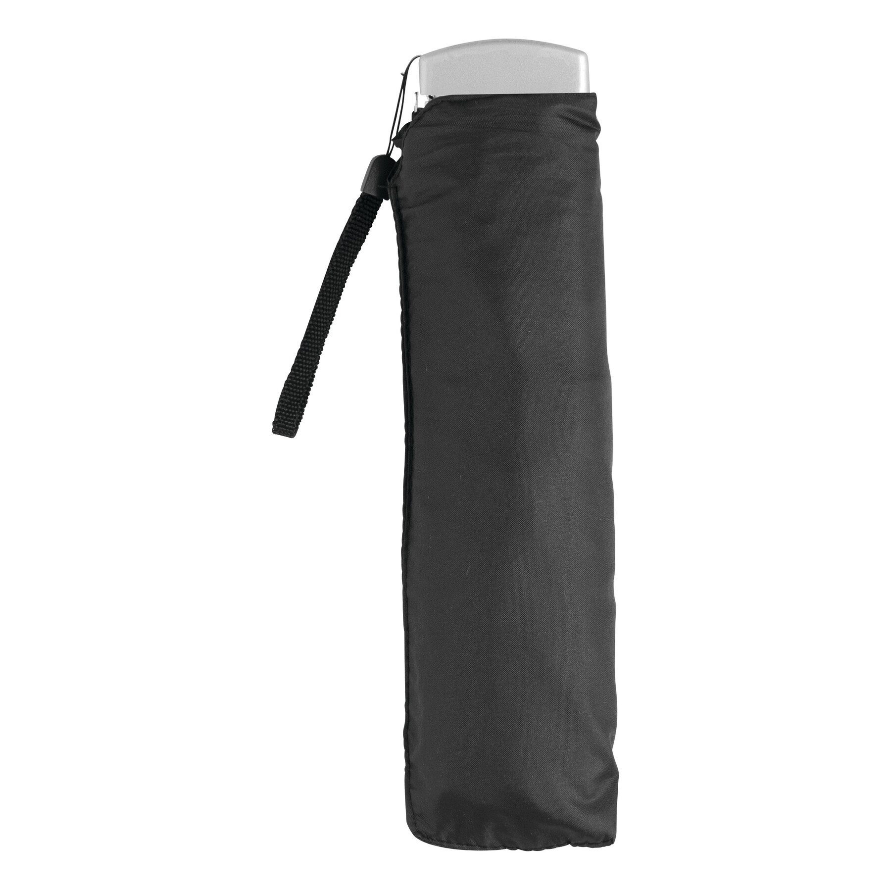 Flacher Mini-Taschenschirm FLAT, schwarz