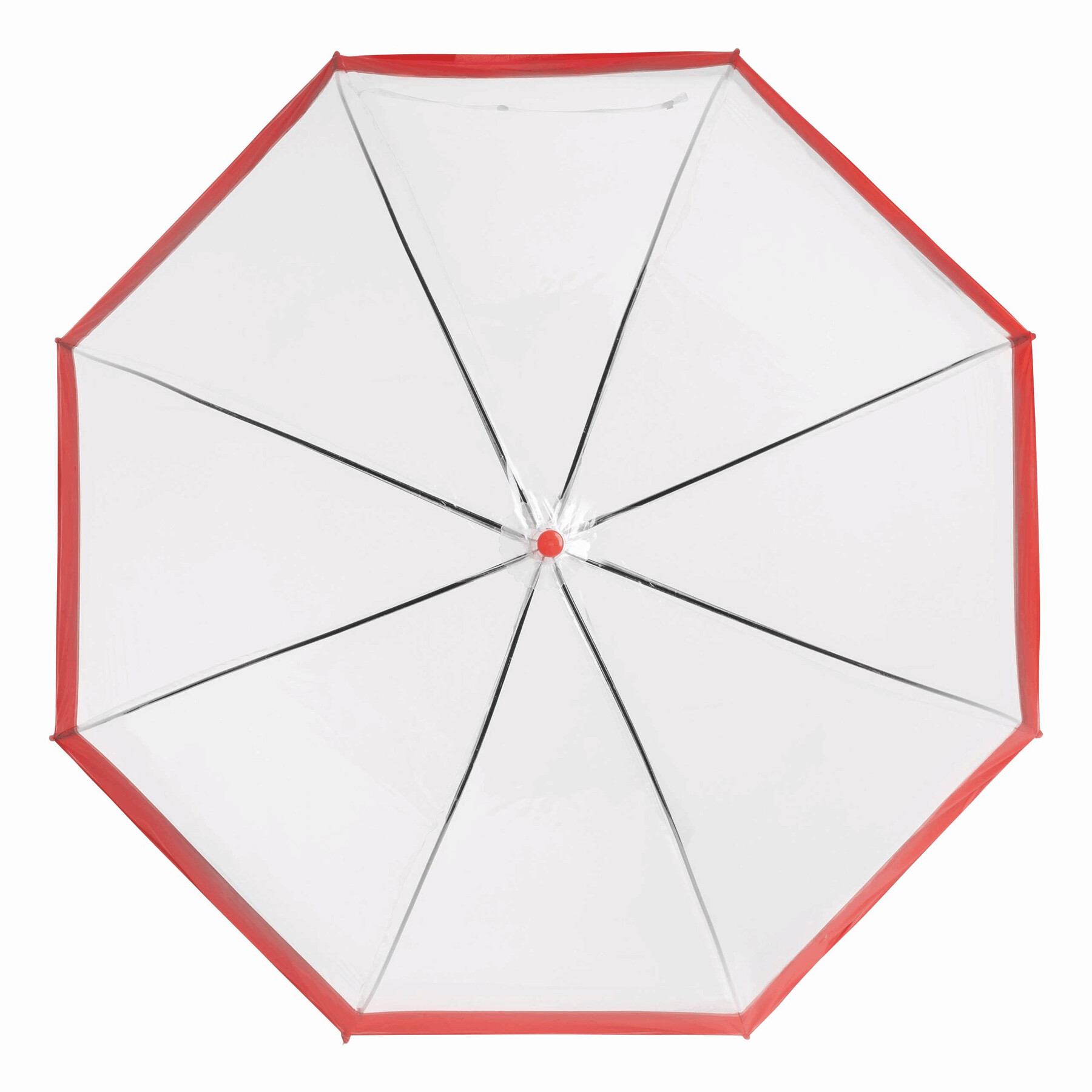 Glockenschirm HONEYMOON, rot, transparent