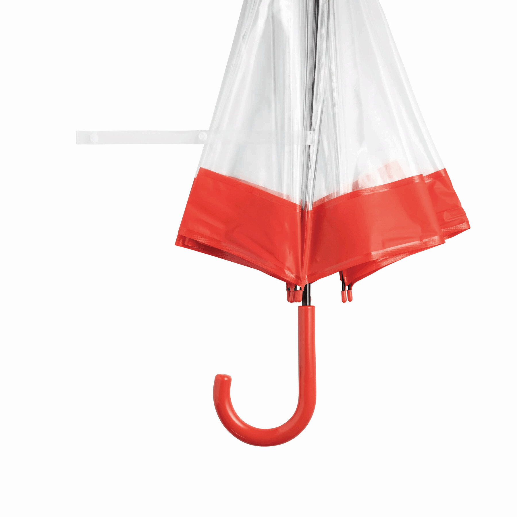 Glockenschirm HONEYMOON, rot, transparent
