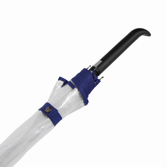 Automatischer Windproof-Stockschirm VIP, blau, transparent