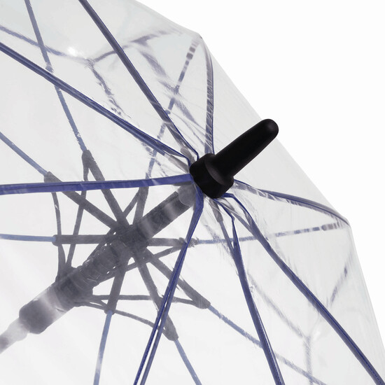 Automatischer Windproof-Stockschirm VIP, blau, transparent