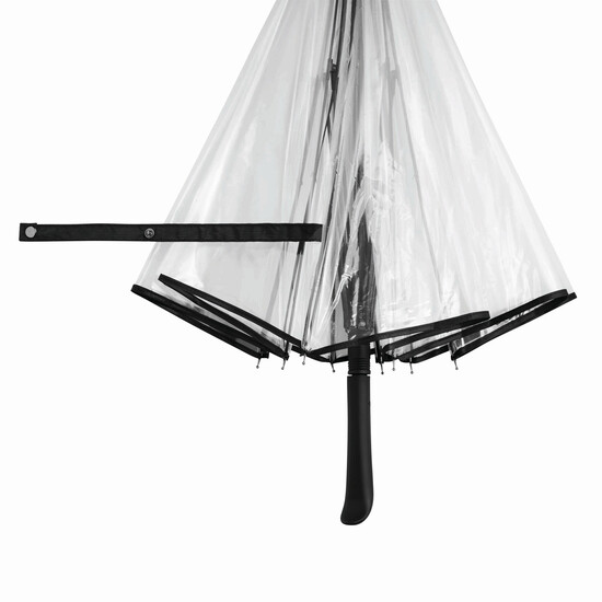 Automatischer Windproof-Stockschirm VIP, schwarz, transparent