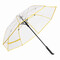 Automatischer Windproof-Stockschirm VIP, gelb, transparent