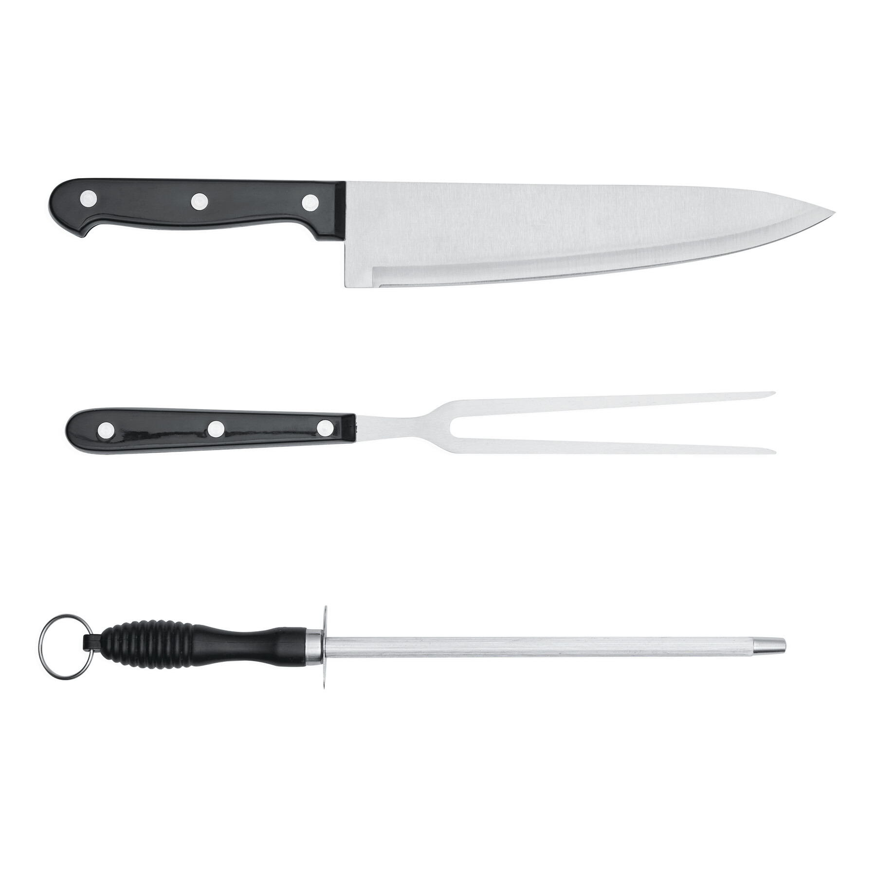 Edelstahl-Tranchierbesteck CARVE, silber