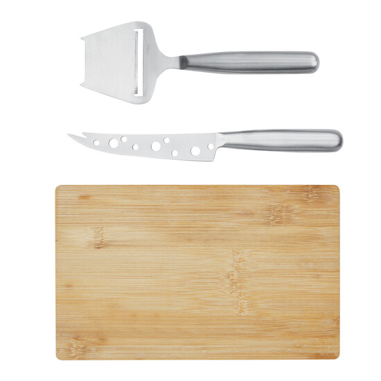 3tlg. Käseset FESCO, braun, silber