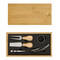 Wein- und Käseset BAMBOO WINE, braun, silber