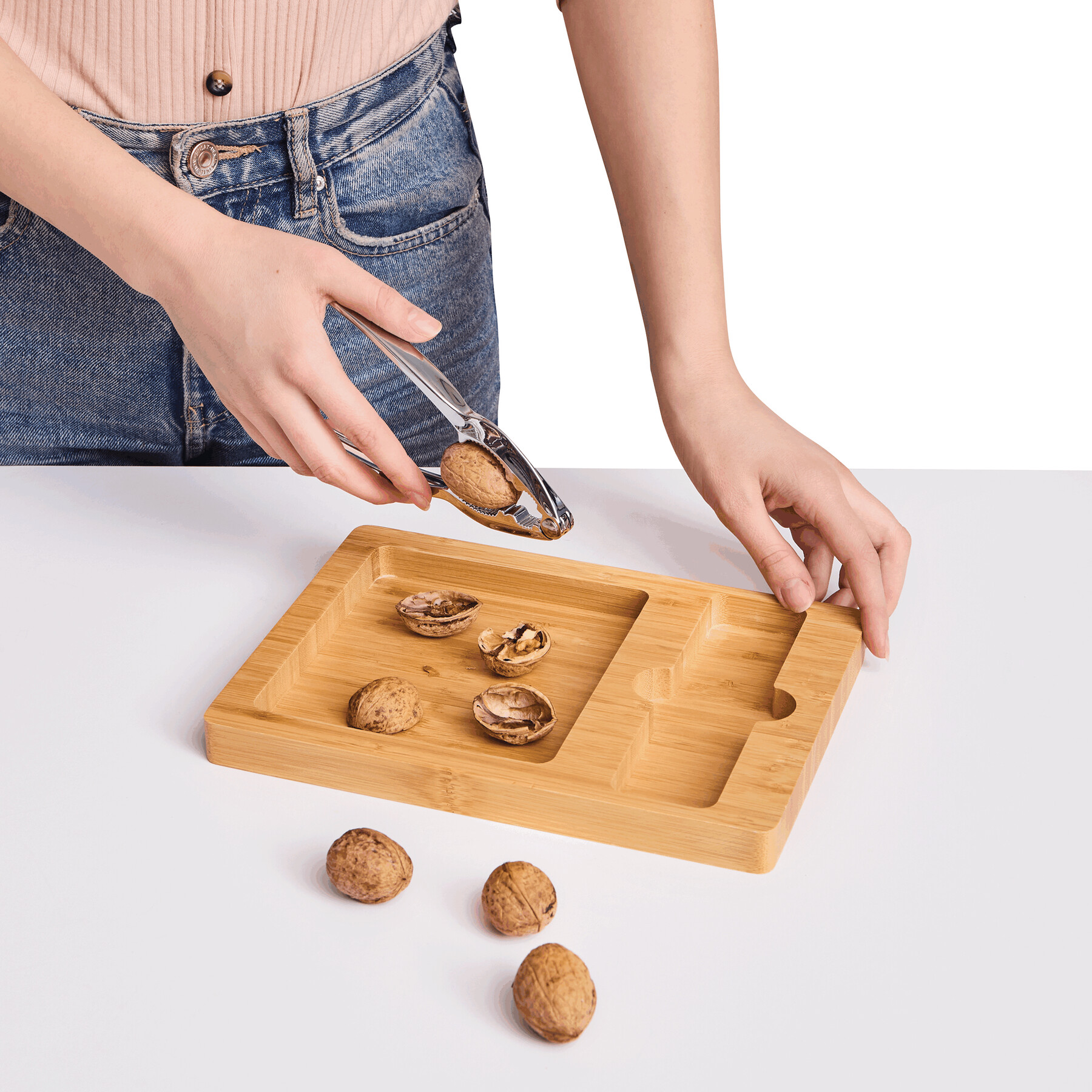 Nussknacker-Set KNACK, braun, silber