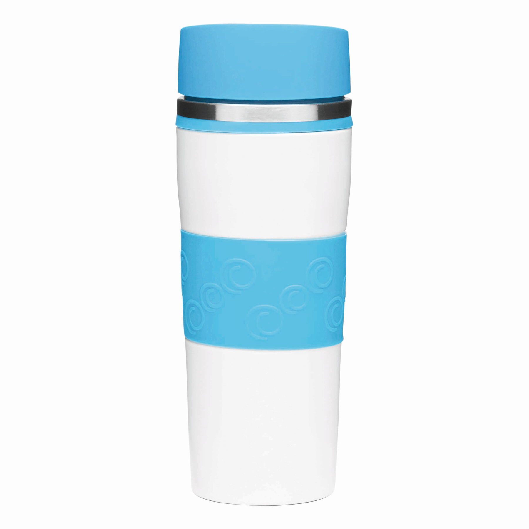 Isolierbecher ARABICA, hellblau, weiß