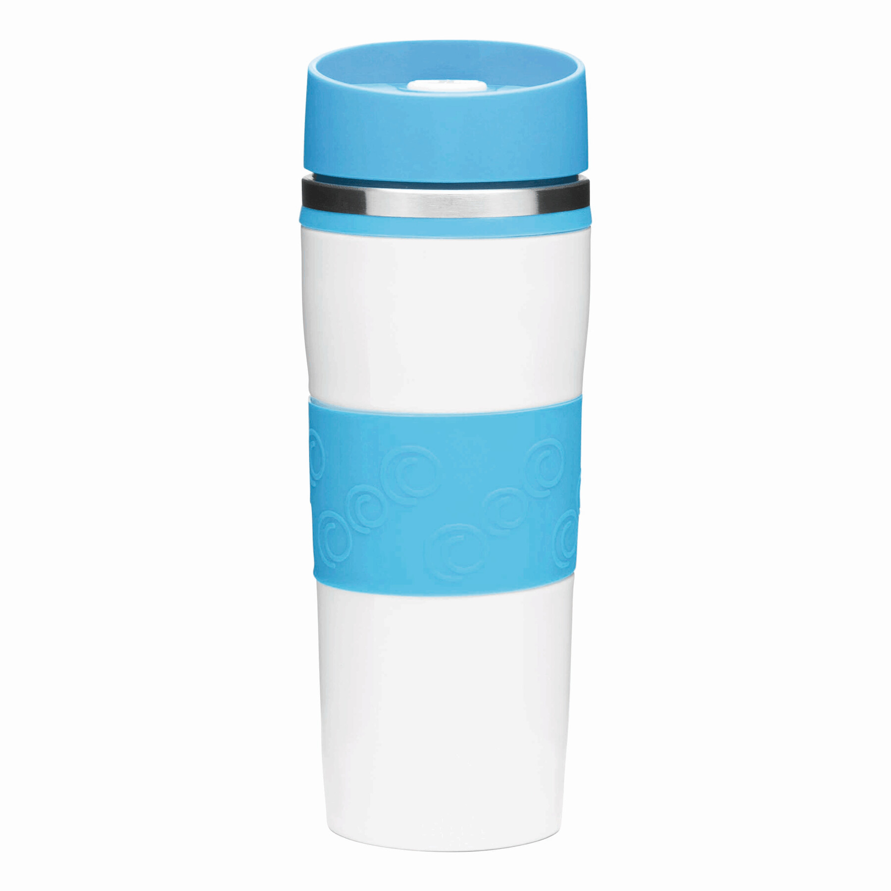 Isolierbecher ARABICA, hellblau, weiß