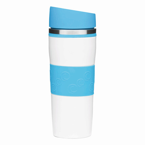 Isolierbecher ARABICA, hellblau, weiß