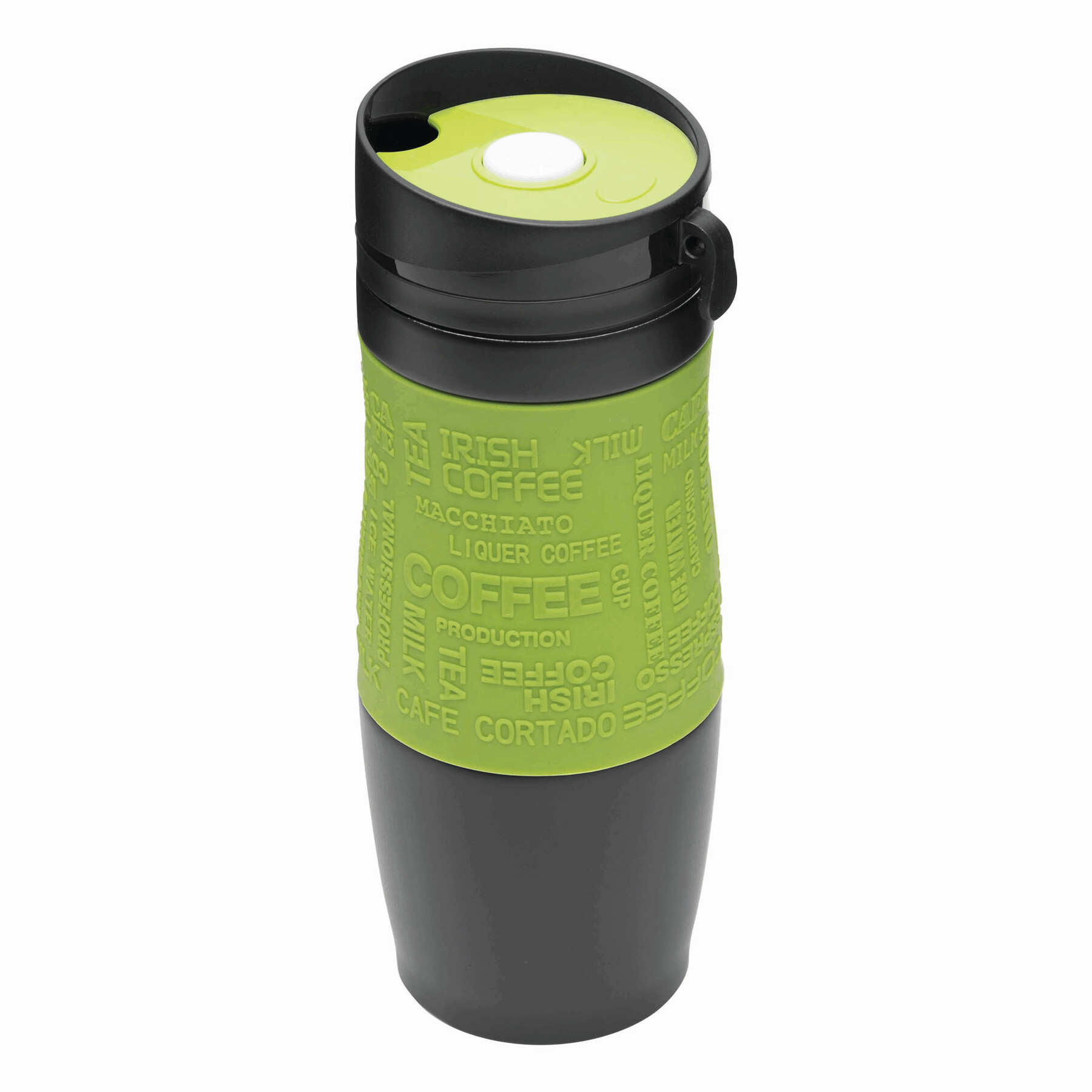 Isolierbecher GOLDEN DREAM, hellgrün, schwarz