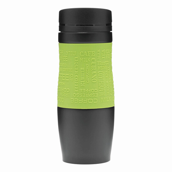 Isolierbecher GOLDEN DREAM, hellgrün, schwarz