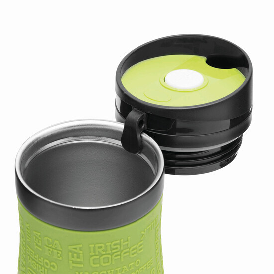 Isolierbecher GOLDEN DREAM, hellgrün, schwarz