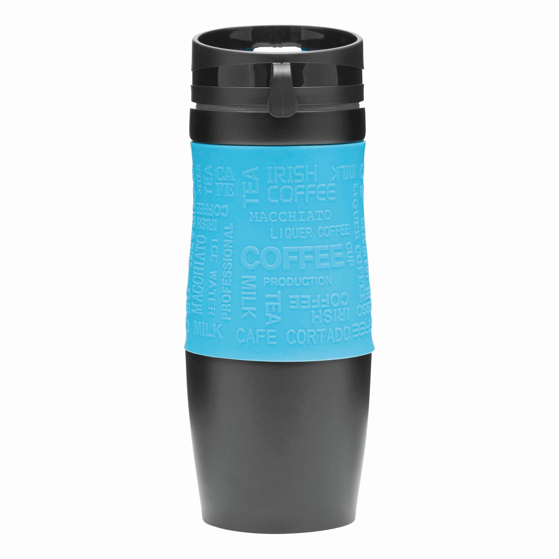 Isolierbecher GOLDEN DREAM, hellblau, schwarz