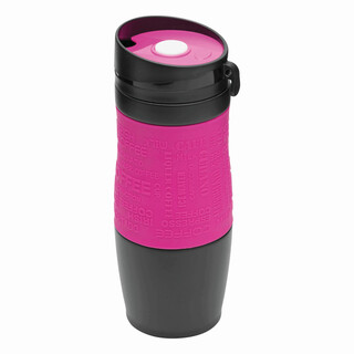 Isolierbecher GOLDEN DREAM, magenta, schwarz