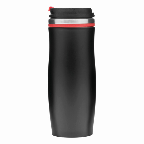 Isolierbecher DARK CREMA, rot, schwarz