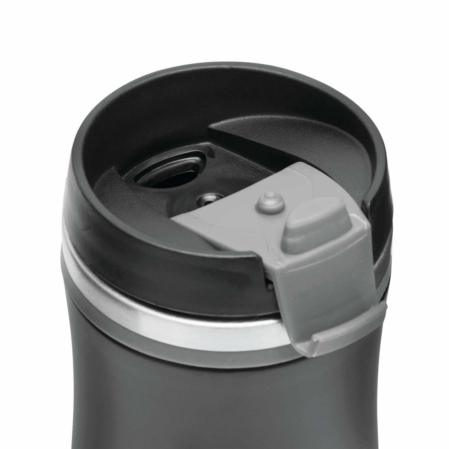 Isolierbecher DARK CREMA, grau, schwarz