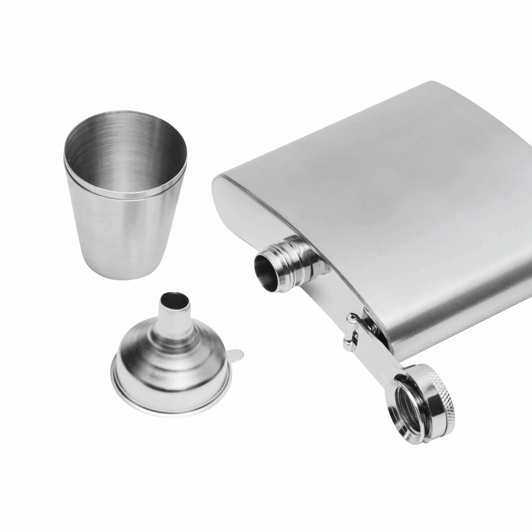 Flachmann-Set COWBOY, silber