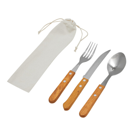 Besteckset ECO TRIP, braun, silber