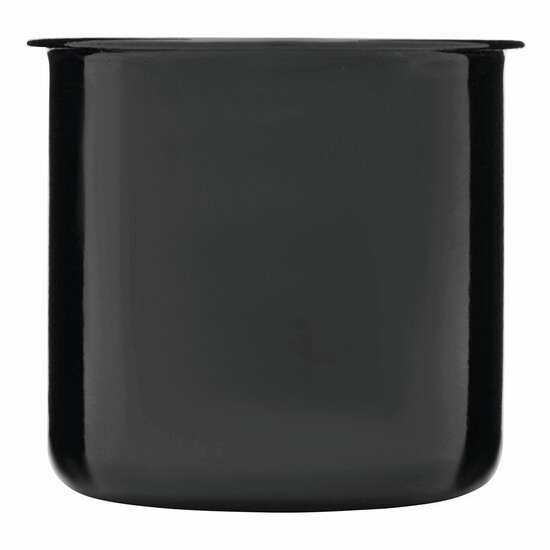 Emaille Becher RETRO CUP, schwarz, weiß