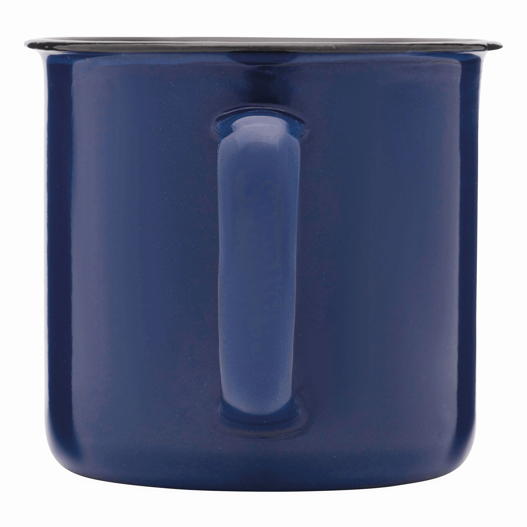 Emaille Becher RETRO CUP, blau, weiß