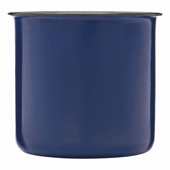 Emaille Becher RETRO CUP, blau, weiß