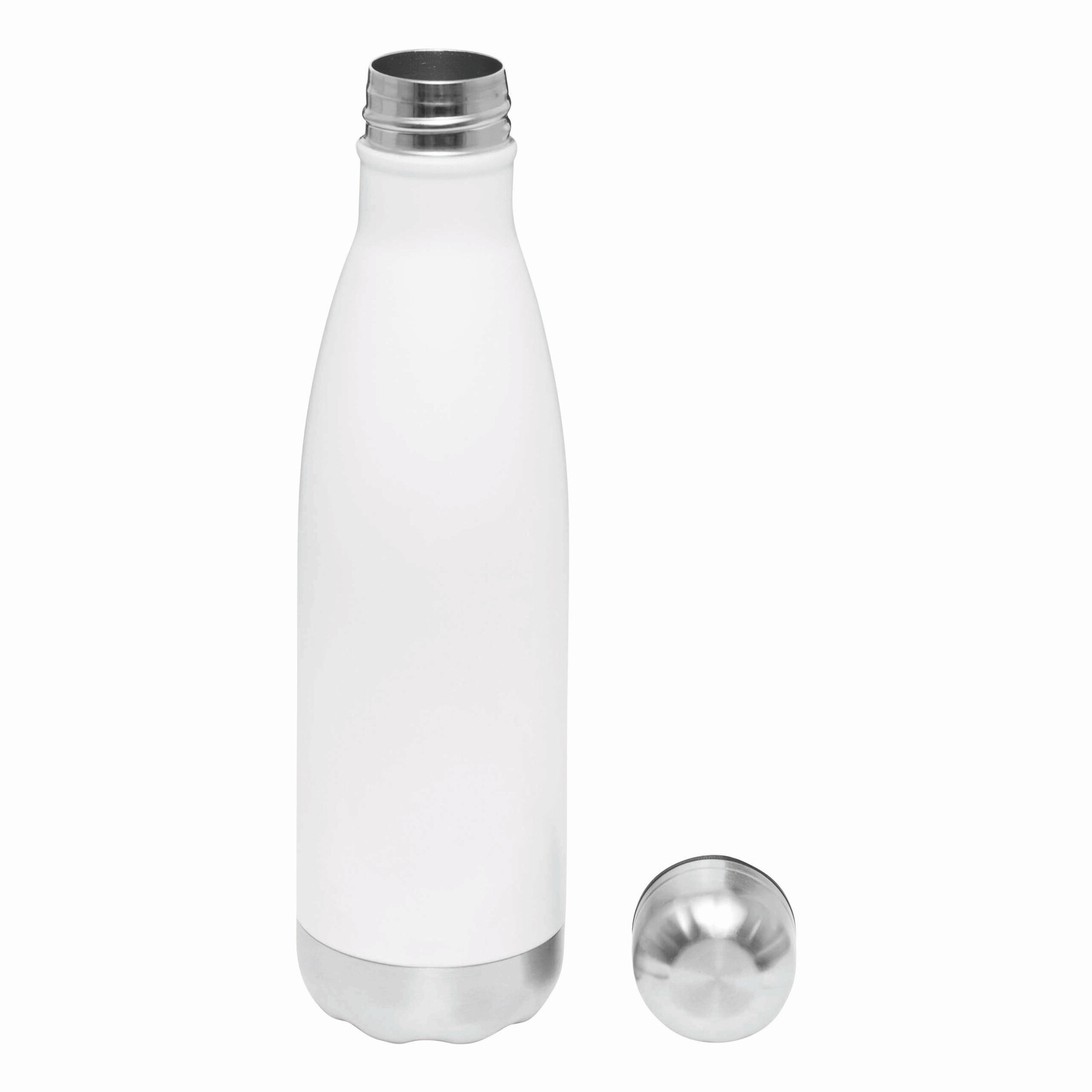 Vakuum-Trinkflasche GOLDEN TASTE doppelwandig, weiß