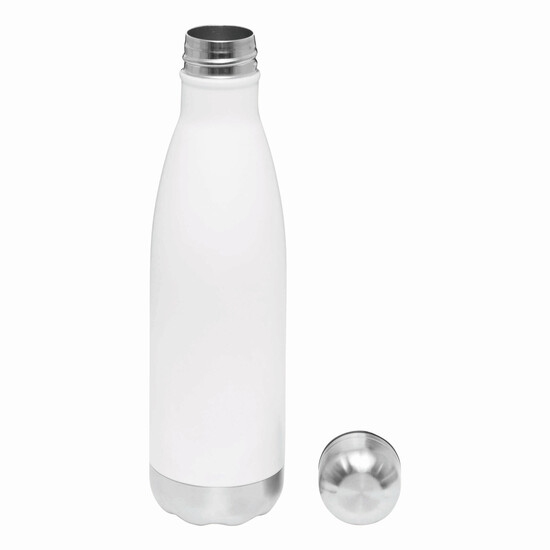 Vakuum-Trinkflasche GOLDEN TASTE doppelwandig, weiß