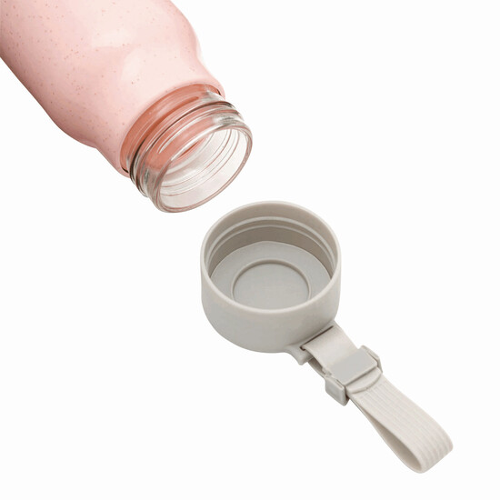 Glas-Trinkflasche ECO DRINK mit Ummantelung, rot