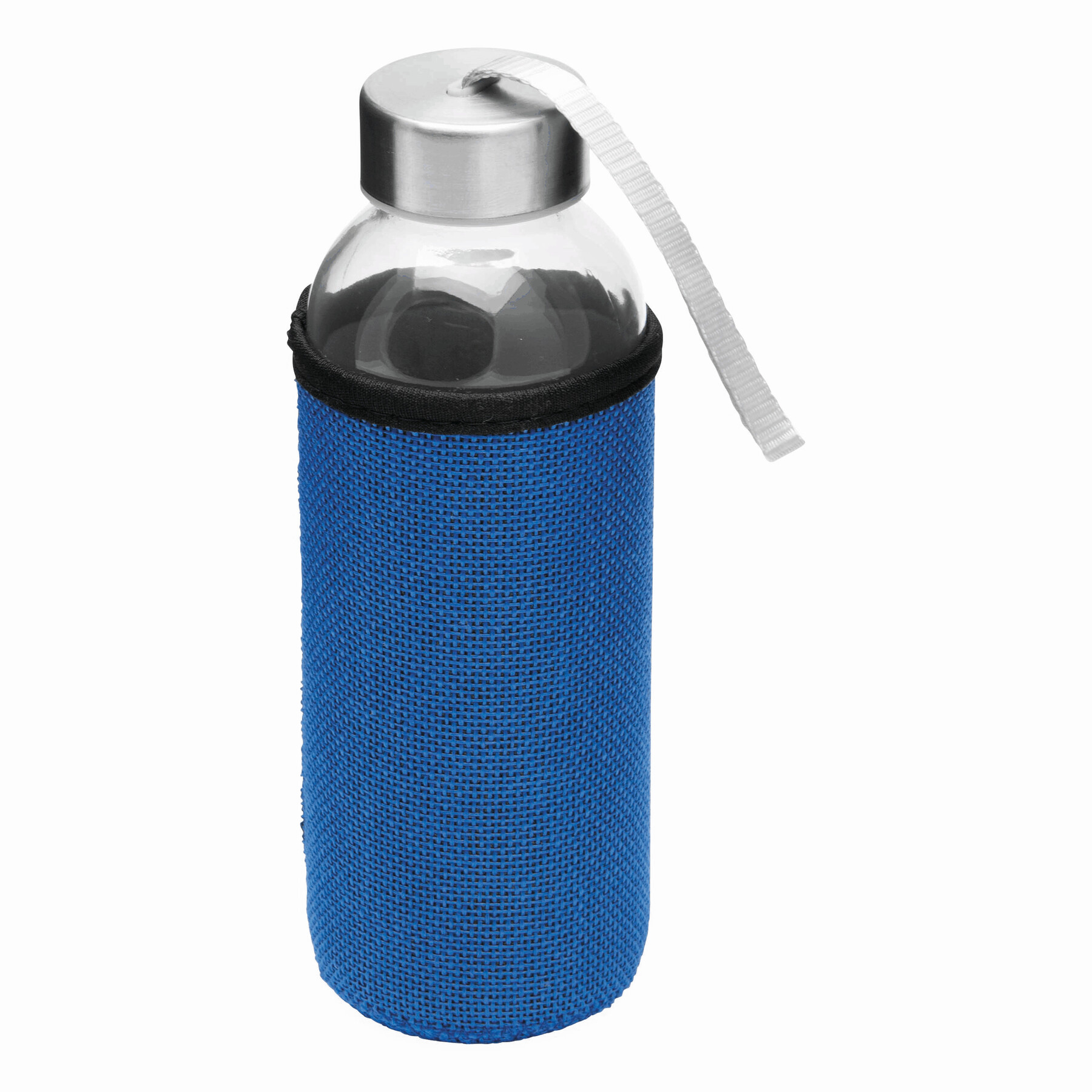 Glas-Trinkflasche TAKE JUTY, blau