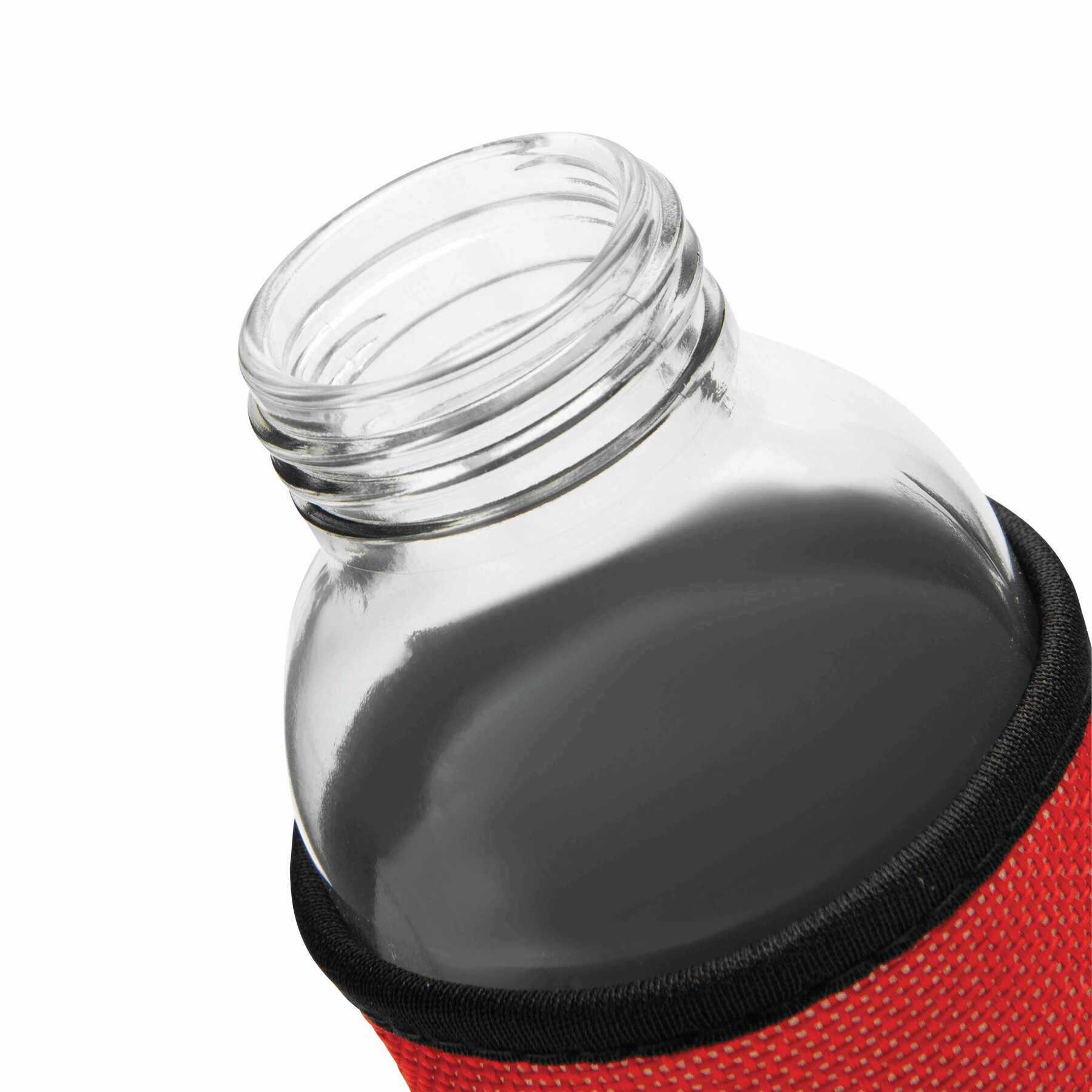 Glas-Trinkflasche TAKE JUTY, rot