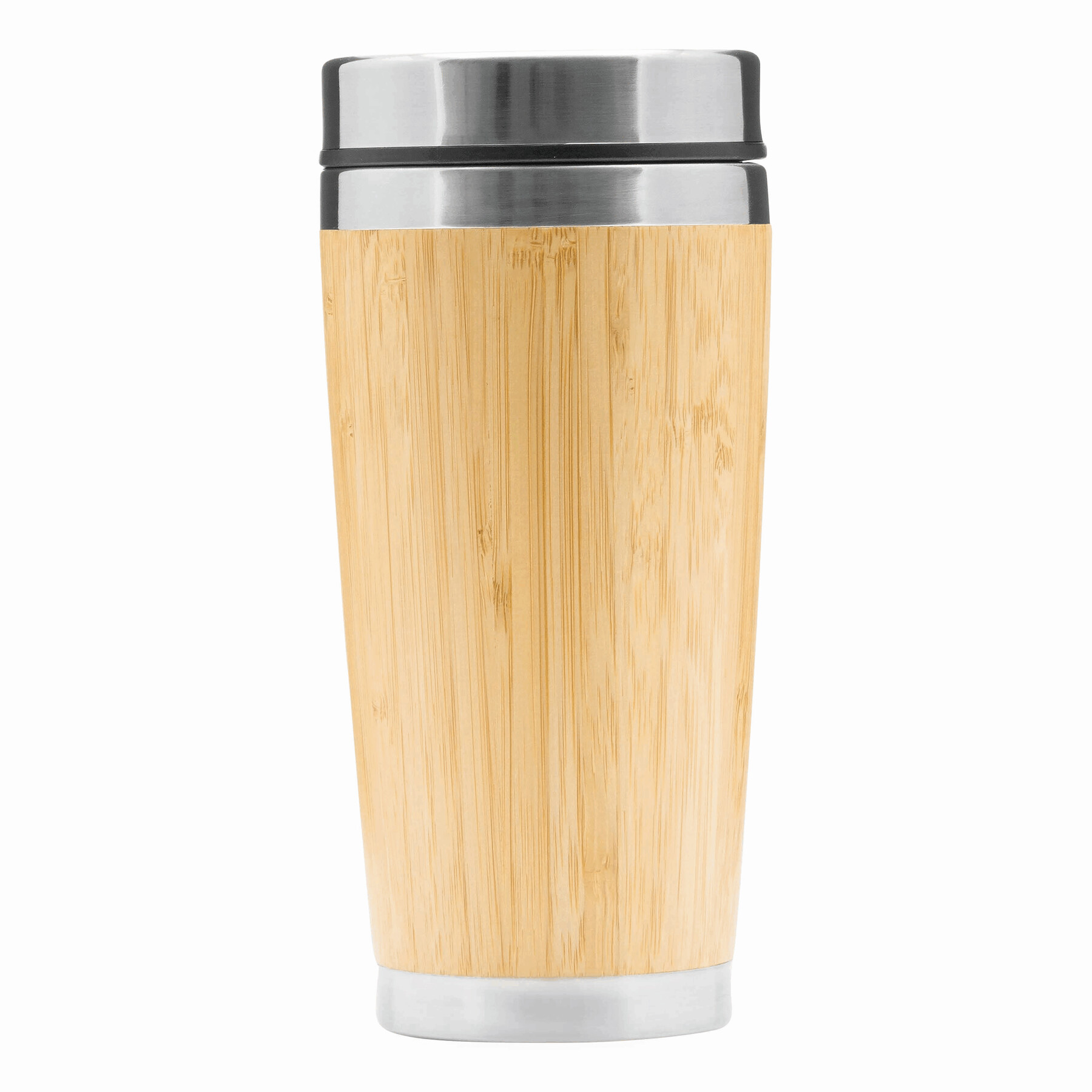 Isolierbecher BAMBOO DRINK, braun, silber