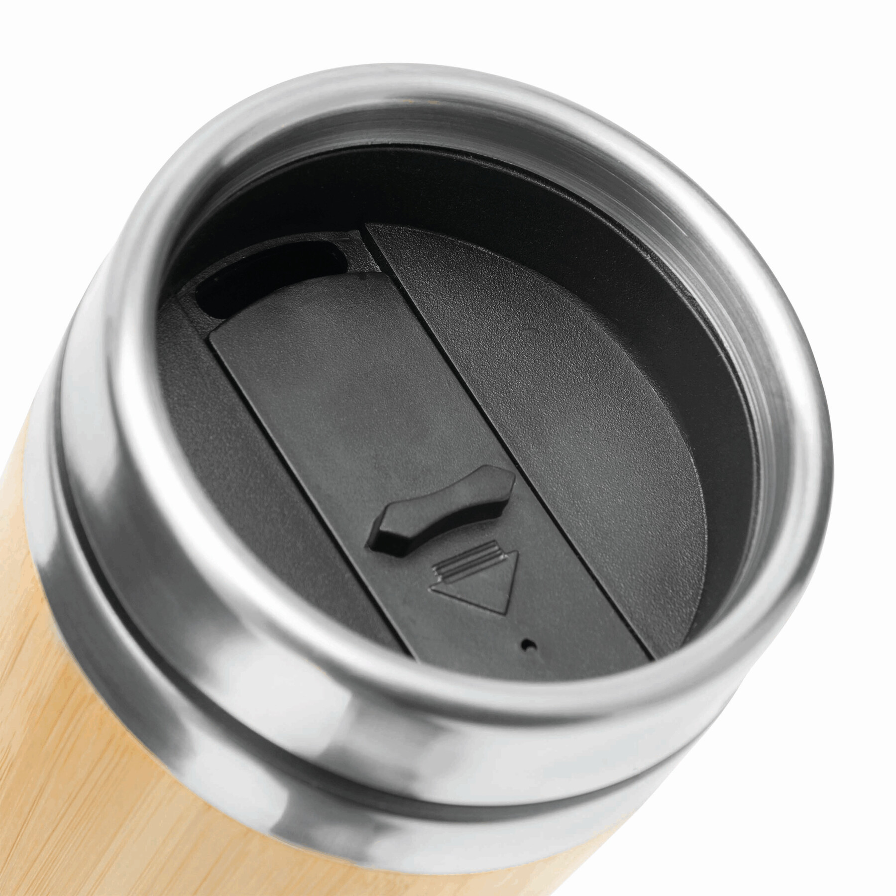 Isolierbecher BAMBOO DRINK, braun, silber