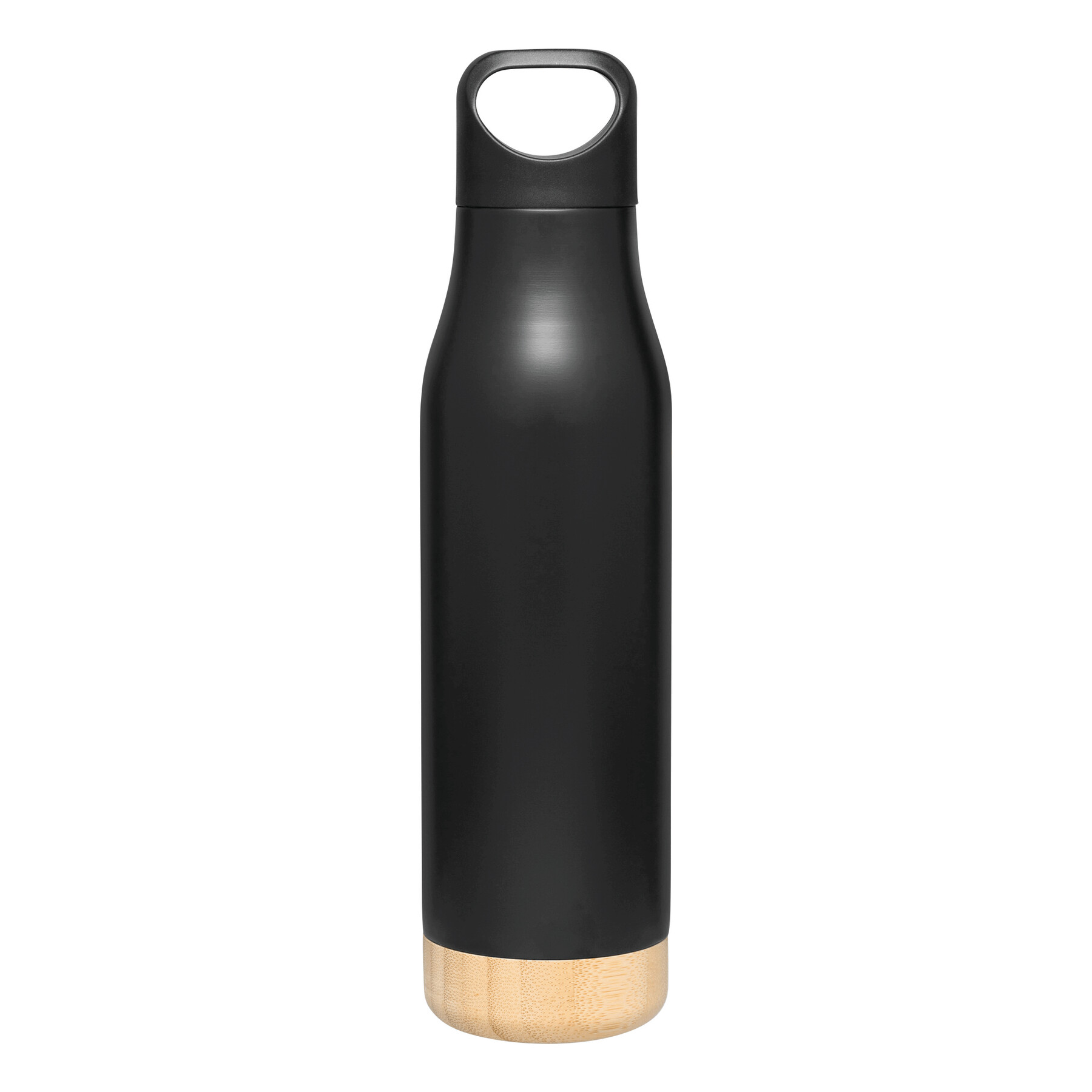 Vakuum-Trinkflasche BAMBOO LEGEND, schwarz
