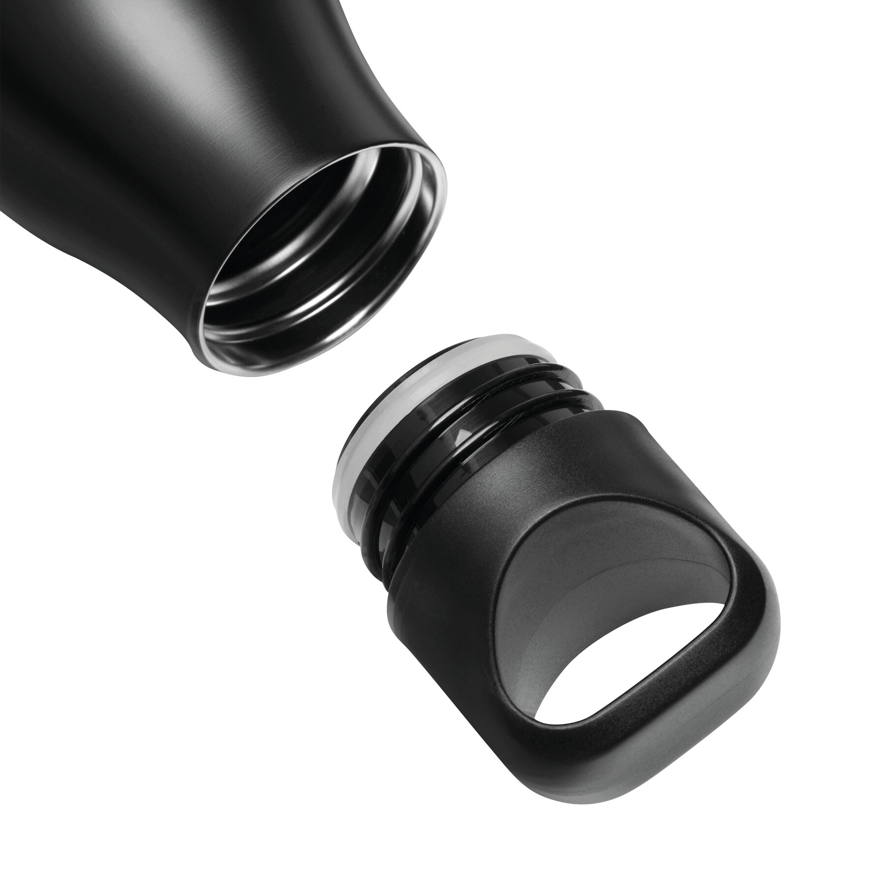 Vakuum-Trinkflasche BAMBOO LEGEND, schwarz