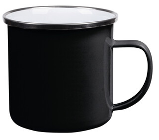 Emaille-Trinkbecher VINTAGE CUP, schwarz