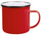Emaille-Trinkbecher VINTAGE CUP, rot