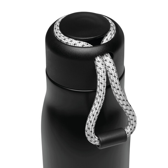 Vakuum-Isolierflasche ROBUSTA, schwarz