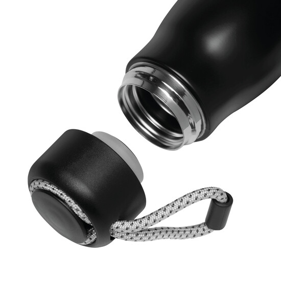 Vakuum-Isolierflasche ROBUSTA, schwarz