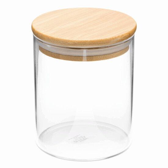 Glas-Vorratsdose ECO STORAGE S, Füllmenge ca. 450 ml, braun, transparent