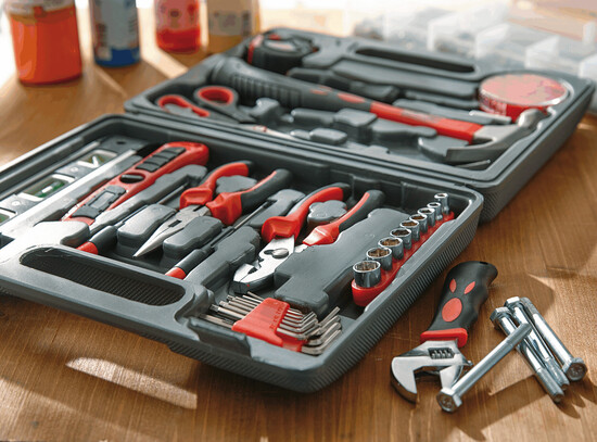 Werkzeugkoffer MASTERKIT, rot, schwarz