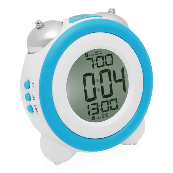 Wecker MODERN RETRO, blau, weiß