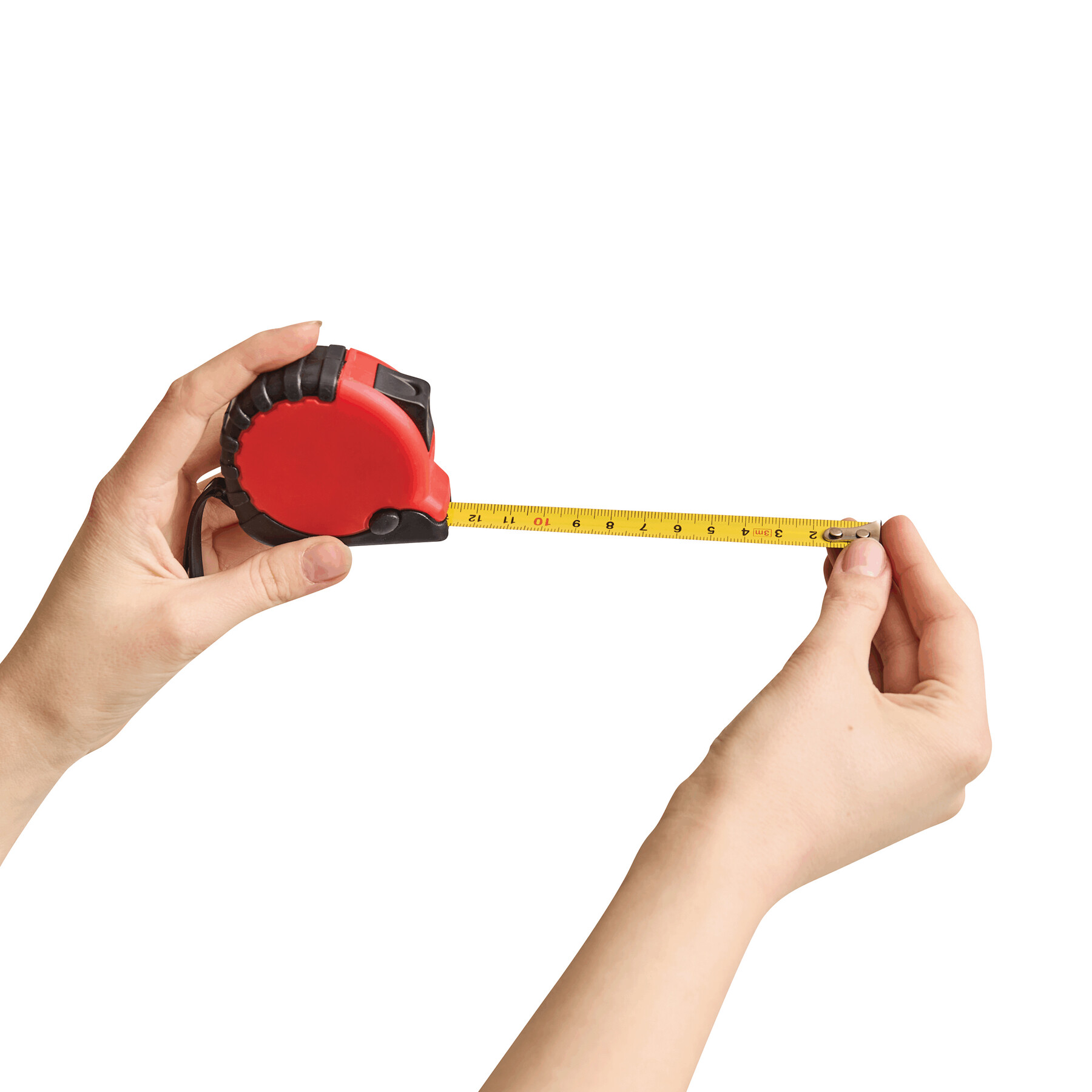 Maßband ELEMENTAL I, 3 m, rot, schwarz