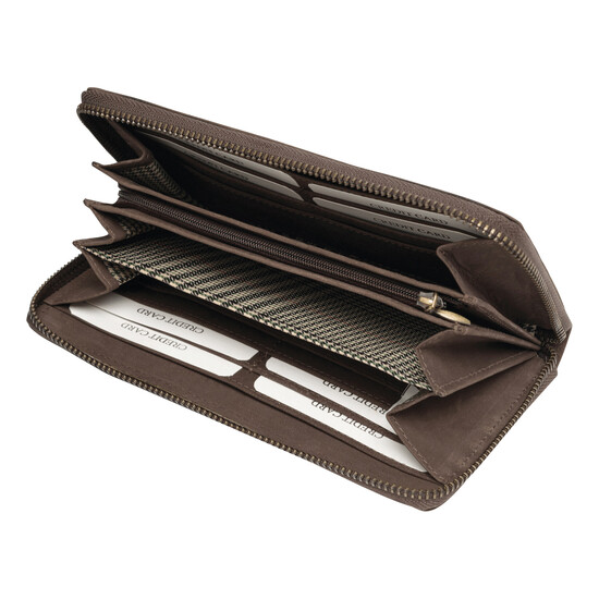 Echtleder-Geldbörse LADY, braun